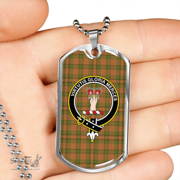 ScottishPlaid Donachie of Brockloch Hunting Modern Clan Tartan Dog Tag Necklace - Crest Classic Scottish Plaid Tartan Plaid