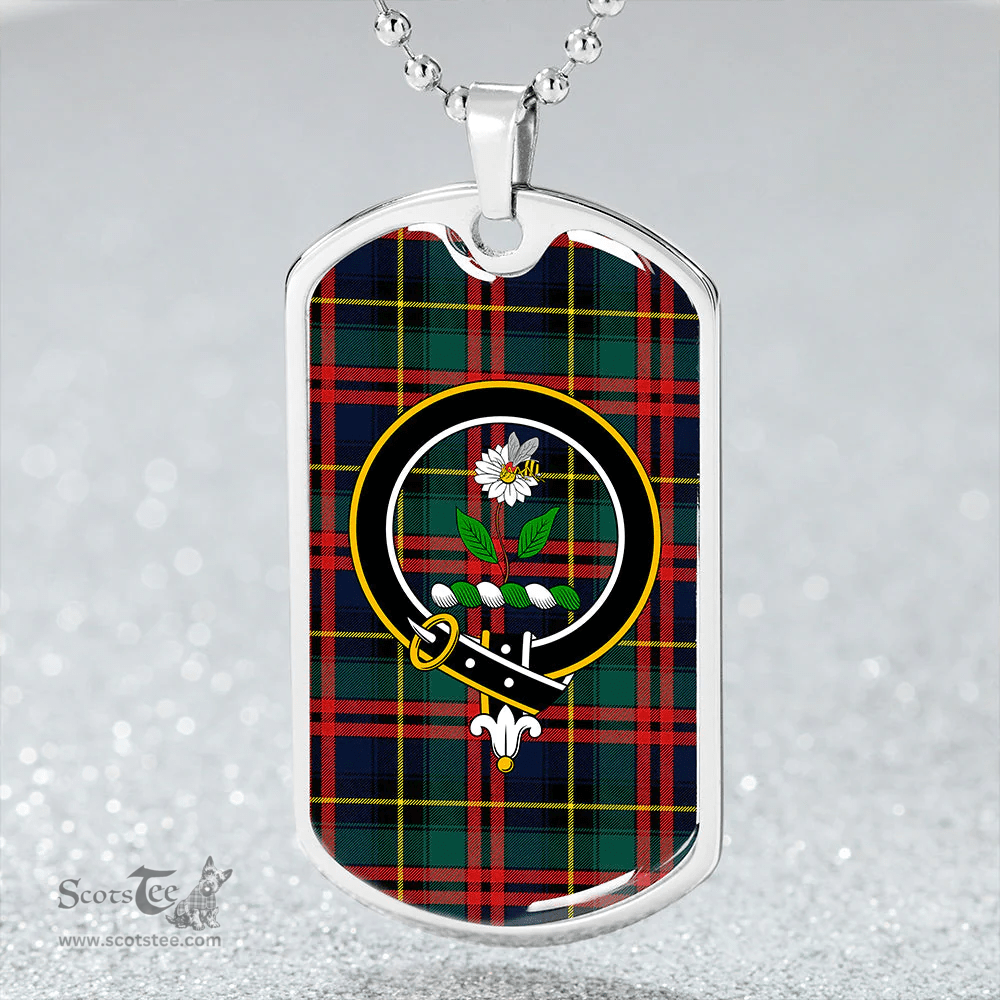 ScottishPlaid Deas Modern Clan Tartan Dog Tag Necklace - Crest Classic Scottish Plaid Tartan Plaid