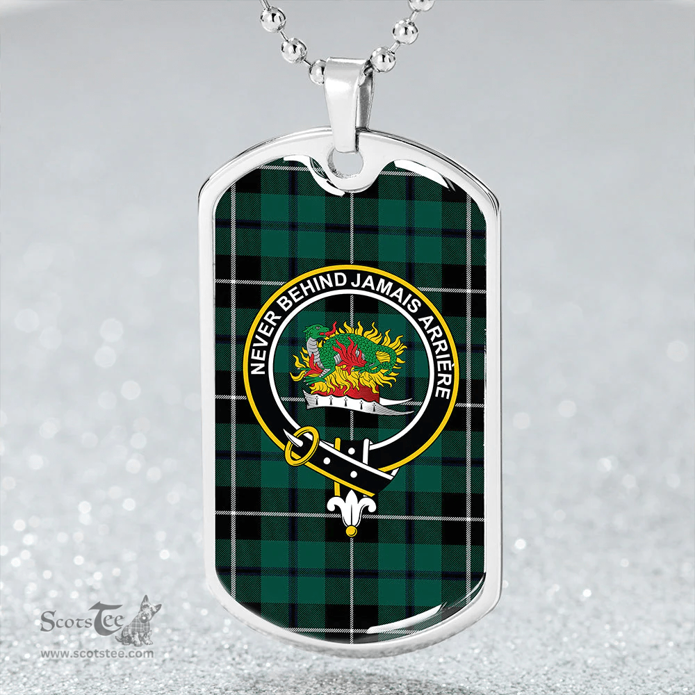 ScottishPlaid Douglas Modern Clan Tartan Dog Tag Necklace - Crest Classic Scottish Plaid Tartan Plaid