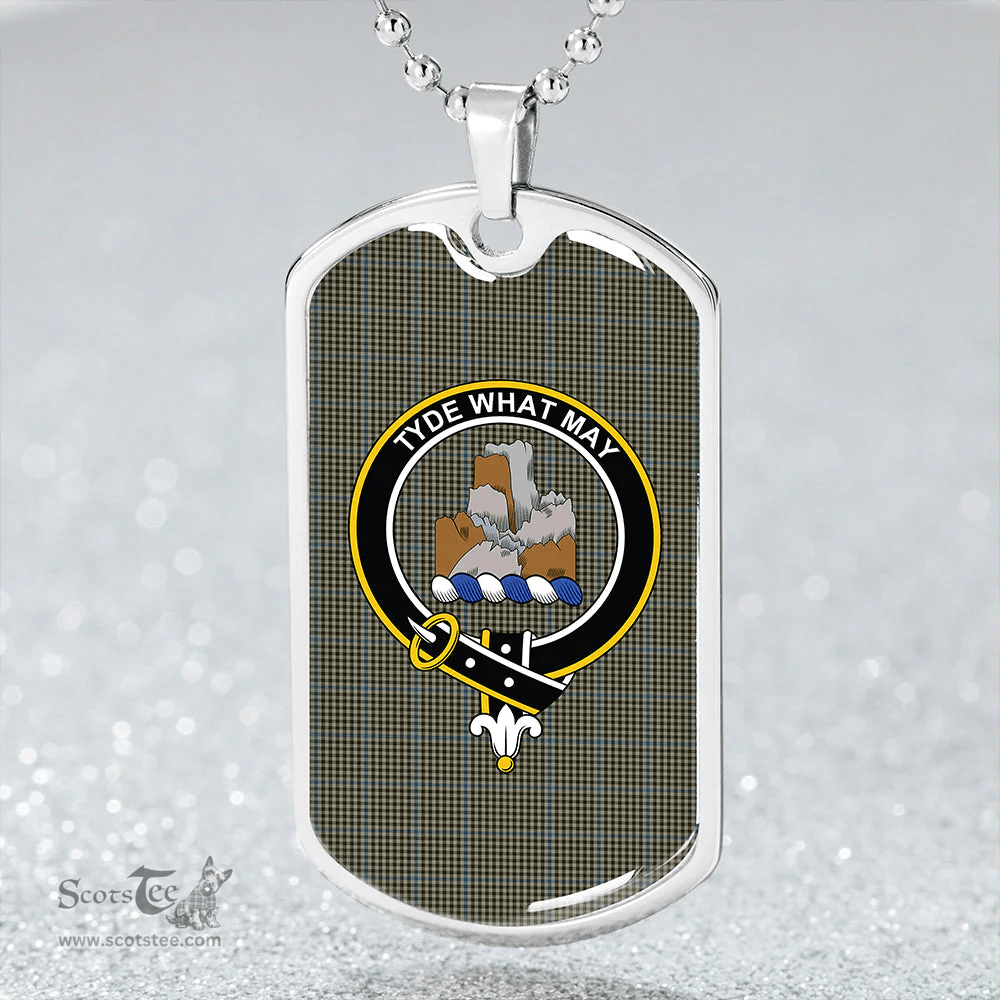 ScottishPlaid Haig Check Clan Tartan Dog Tag Necklace - Crest Classic Scottish Plaid Tartan Plaid