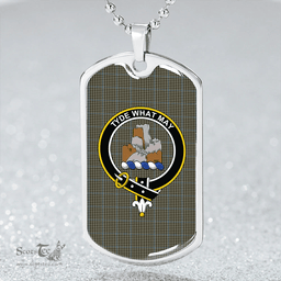ScottishPlaid Haig Check Clan Tartan Dog Tag Necklace - Crest Classic Scottish Plaid Tartan Plaid