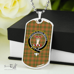 ScottishPlaid Donachie of Brockloch Hunting Modern Clan Tartan Dog Tag Necklace - Crest Classic Scottish Plaid Tartan Plaid