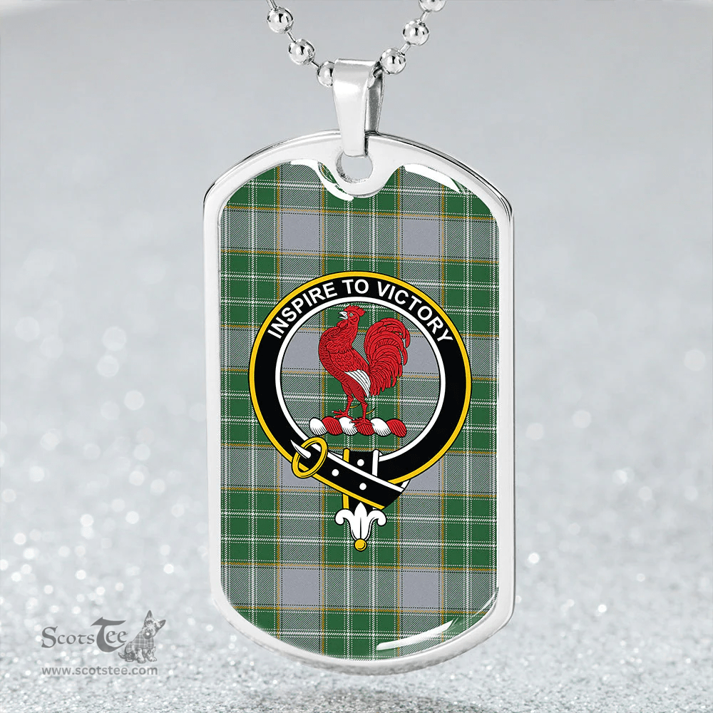 ScottishPlaid Currie Modern Clan Tartan Dog Tag Necklace - Crest Classic Scottish Plaid Tartan Plaid