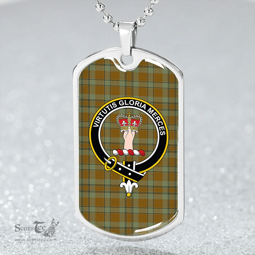 ScottishPlaid Donachie of Brockloch Hunting Ancient Clan Tartan Dog Tag Necklace - Crest Classic Scottish Plaid Tartan Plaid