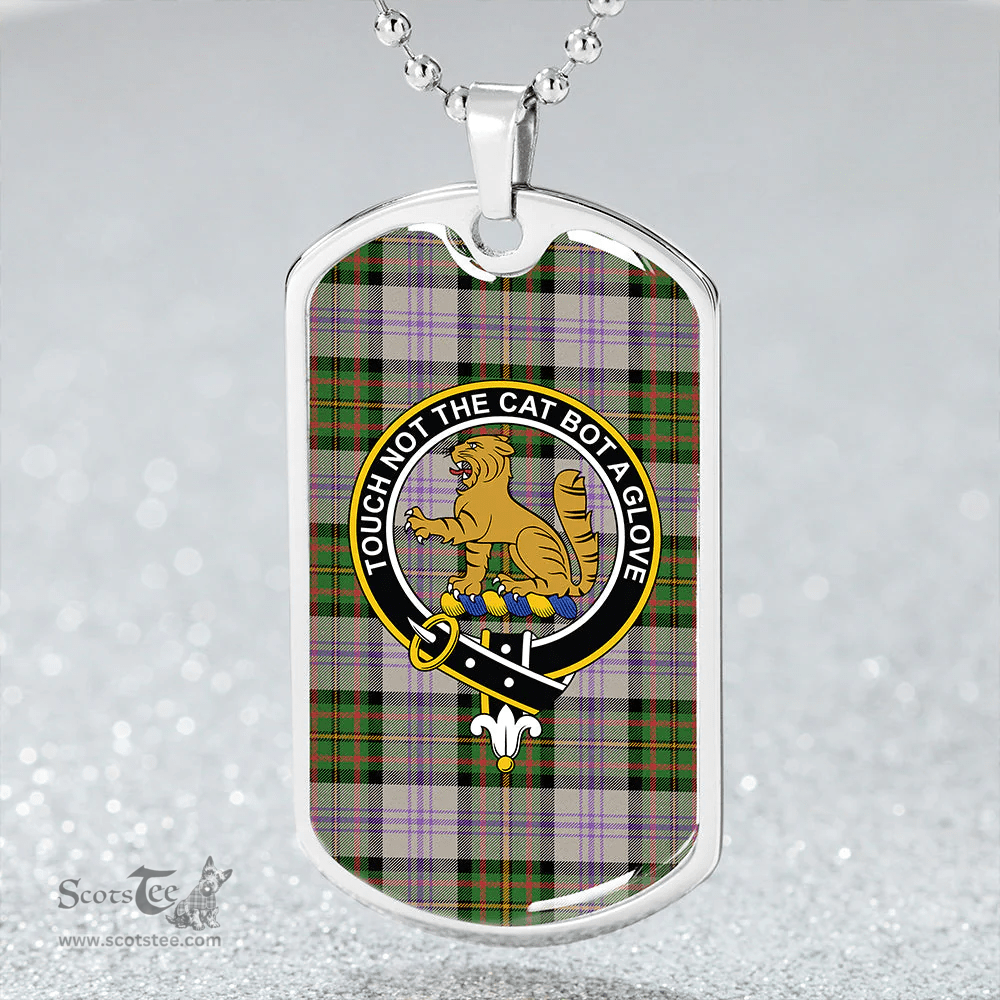 ScottishPlaid Firth of Tay (Gillies Dress) Ancient Clan Tartan Dog Tag Necklace - Crest Classic Scottish Plaid Tartan Plaid