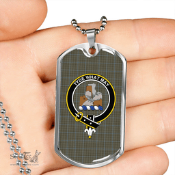 ScottishPlaid Haig Check Clan Tartan Dog Tag Necklace - Crest Classic Scottish Plaid Tartan Plaid