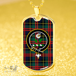 ScottishPlaid Deas Modern Clan Tartan Dog Tag Necklace - Crest Classic Scottish Plaid Tartan Plaid