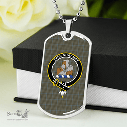 ScottishPlaid Haig Check Clan Tartan Dog Tag Necklace - Crest Classic Scottish Plaid Tartan Plaid