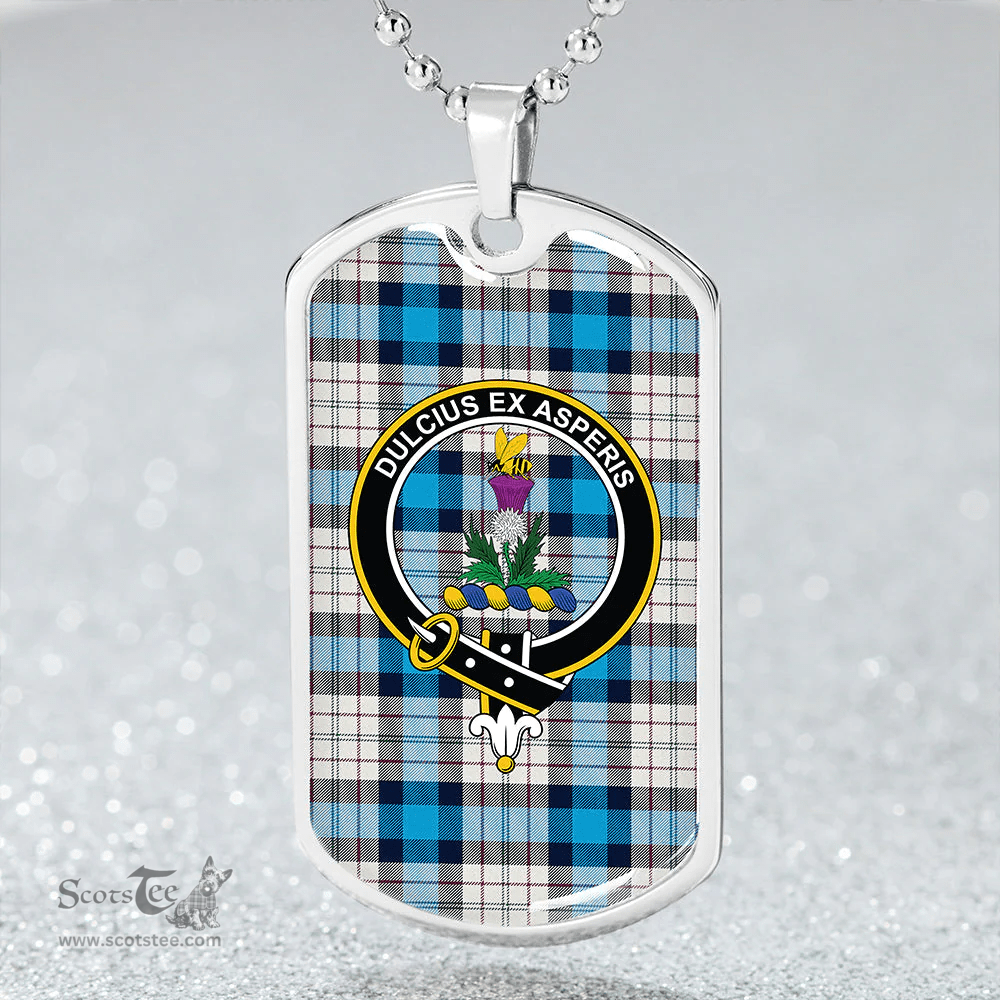 ScottishPlaid Ferguson Dress Clan Tartan Dog Tag Necklace - Crest Classic Scottish Plaid Tartan Plaid