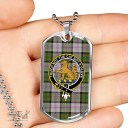 ScottishPlaid Firth of Tay (Gillies Dress) Ancient Clan Tartan Dog Tag Necklace - Crest Classic Scottish Plaid Tartan Plaid