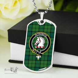 ScottishPlaid Dunbar Hunting Modern Clan Tartan Dog Tag Necklace - Crest Classic Scottish Plaid Tartan Plaid