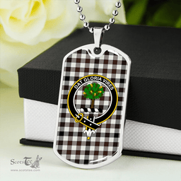 ScottishPlaid Hogg Modern Clan Tartan Dog Tag Necklace - Crest Classic Scottish Plaid Tartan Plaid