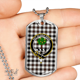 ScottishPlaid Hogg Modern Clan Tartan Dog Tag Necklace - Crest Classic Scottish Plaid Tartan Plaid