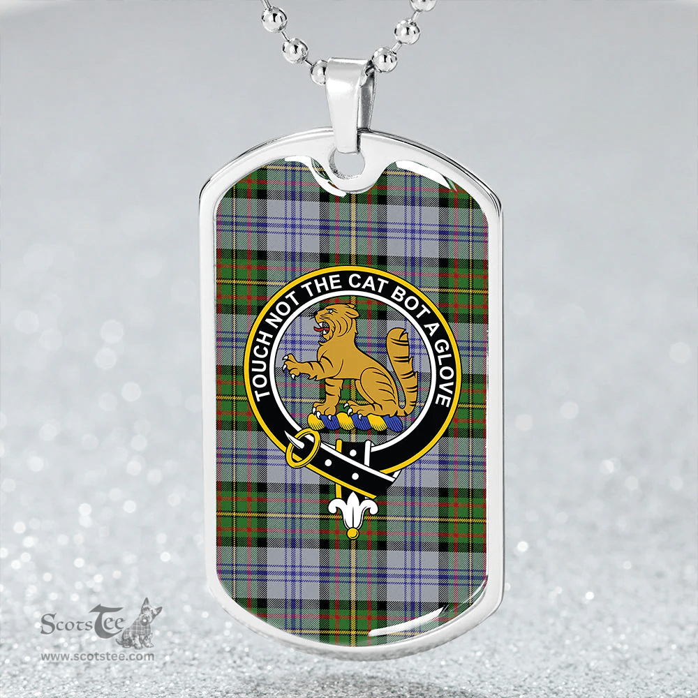 ScottishPlaid Firth of Tay (Gillies Dress) Modern Clan Tartan Dog Tag Necklace - Crest Classic Scottish Plaid Tartan Plaid