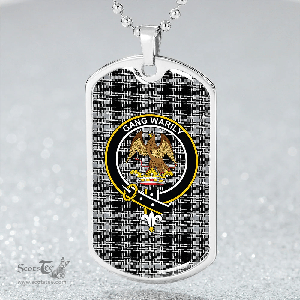 ScottishPlaid Drummond (Clans Originaux) Grey Ancient Clan Tartan Dog Tag Necklace - Crest Classic Scottish Plaid Tartan Plaid