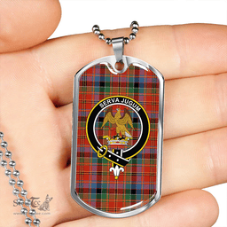 ScottishPlaid Hay and Leith Ancient Clan Tartan Dog Tag Necklace - Crest Classic Scottish Plaid Tartan Plaid