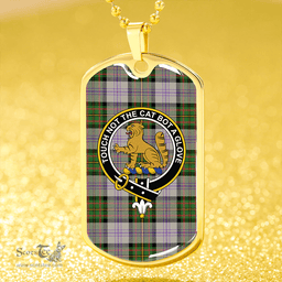 ScottishPlaid Firth of Tay (Gillies Dress) Ancient Clan Tartan Dog Tag Necklace - Crest Classic Scottish Plaid Tartan Plaid