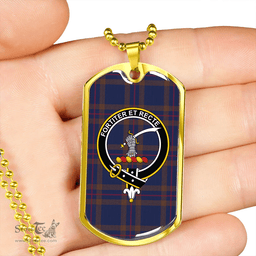 ScottishPlaid Elliot (Ellot) (Clans Originaux) Modern Clan Tartan Dog Tag Necklace - Crest Classic Scottish Plaid Tartan Plaid