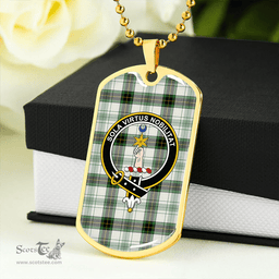 ScottishPlaid Henderson Dress #2 Ancient Clan Tartan Dog Tag Necklace - Crest Classic Scottish Plaid Tartan Plaid