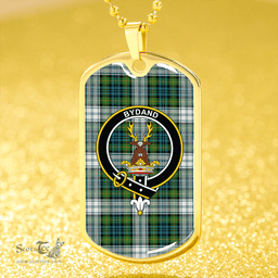 ScottishPlaid Gordon Dress Ancient Clan Tartan Dog Tag Necklace - Crest Classic Scottish Plaid Tartan Plaid