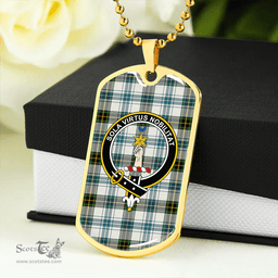 ScottishPlaid Henderson Dress #3 Ancient Clan Tartan Dog Tag Necklace - Crest Classic Scottish Plaid Tartan Plaid