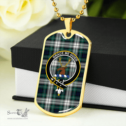 ScottishPlaid Forbes Dress Modern Clan Tartan Dog Tag Necklace - Crest Classic Scottish Plaid Tartan Plaid