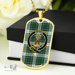 ScottishPlaid Gordon Dress Ancient Clan Tartan Dog Tag Necklace - Crest Classic Scottish Plaid Tartan Plaid