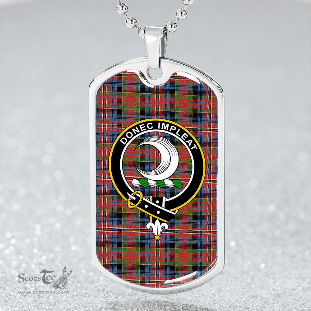 ScottishPlaid Kidd Ancient Clan Tartan Dog Tag Necklace - Crest Classic Scottish Plaid Tartan Plaid