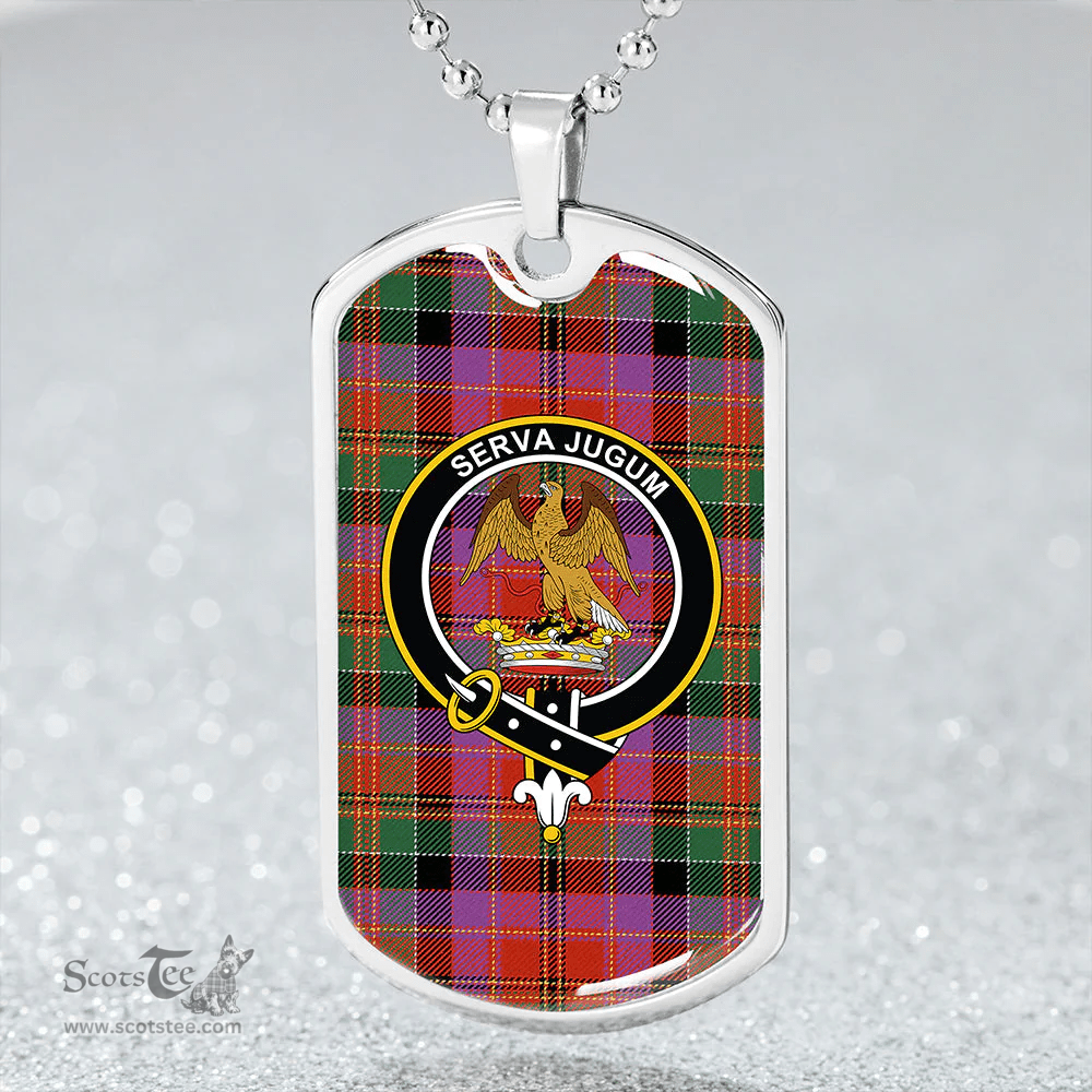 ScottishPlaid Leith (Hay #4) Ancient Clan Tartan Dog Tag Necklace - Crest Classic Scottish Plaid Tartan Plaid