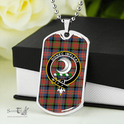 ScottishPlaid Kidd Ancient Clan Tartan Dog Tag Necklace - Crest Classic Scottish Plaid Tartan Plaid