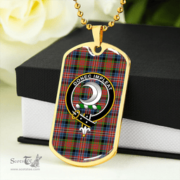 ScottishPlaid Kidd Ancient Clan Tartan Dog Tag Necklace - Crest Classic Scottish Plaid Tartan Plaid