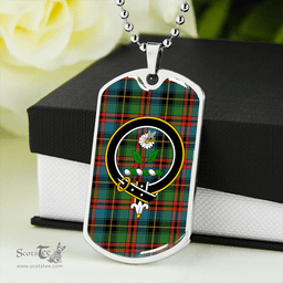 ScottishPlaid Deas Ancient Clan Tartan Dog Tag Necklace - Crest Classic Scottish Plaid Tartan Plaid