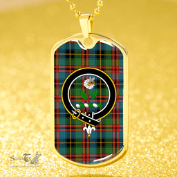 ScottishPlaid Deas Ancient Clan Tartan Dog Tag Necklace - Crest Classic Scottish Plaid Tartan Plaid