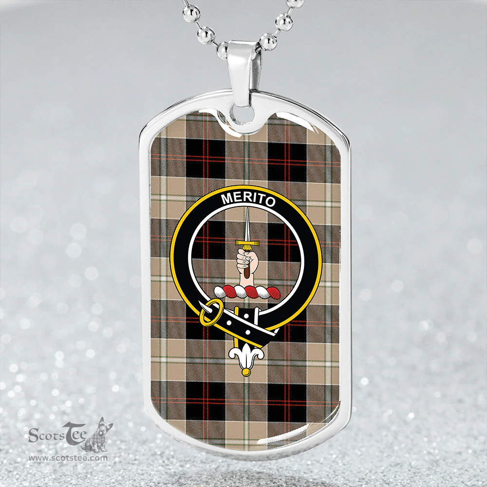 ScottishPlaid Dunlop Hunting Ancient Clan Tartan Dog Tag Necklace - Crest Classic Scottish Plaid Tartan Plaid