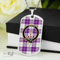 ScottishPlaid Dunlop Dress Modern Clan Tartan Dog Tag Necklace - Crest Classic Scottish Plaid Tartan Plaid
