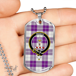 ScottishPlaid Dunlop Dress Modern Clan Tartan Dog Tag Necklace - Crest Classic Scottish Plaid Tartan Plaid