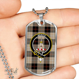 ScottishPlaid Dunlop Hunting Ancient Clan Tartan Dog Tag Necklace - Crest Classic Scottish Plaid Tartan Plaid