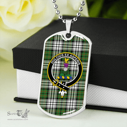 ScottishPlaid Ferguson Dress #2 Ancient Clan Tartan Dog Tag Necklace - Crest Classic Scottish Plaid Tartan Plaid