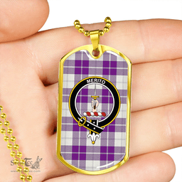 ScottishPlaid Dunlop Dress Modern Clan Tartan Dog Tag Necklace - Crest Classic Scottish Plaid Tartan Plaid