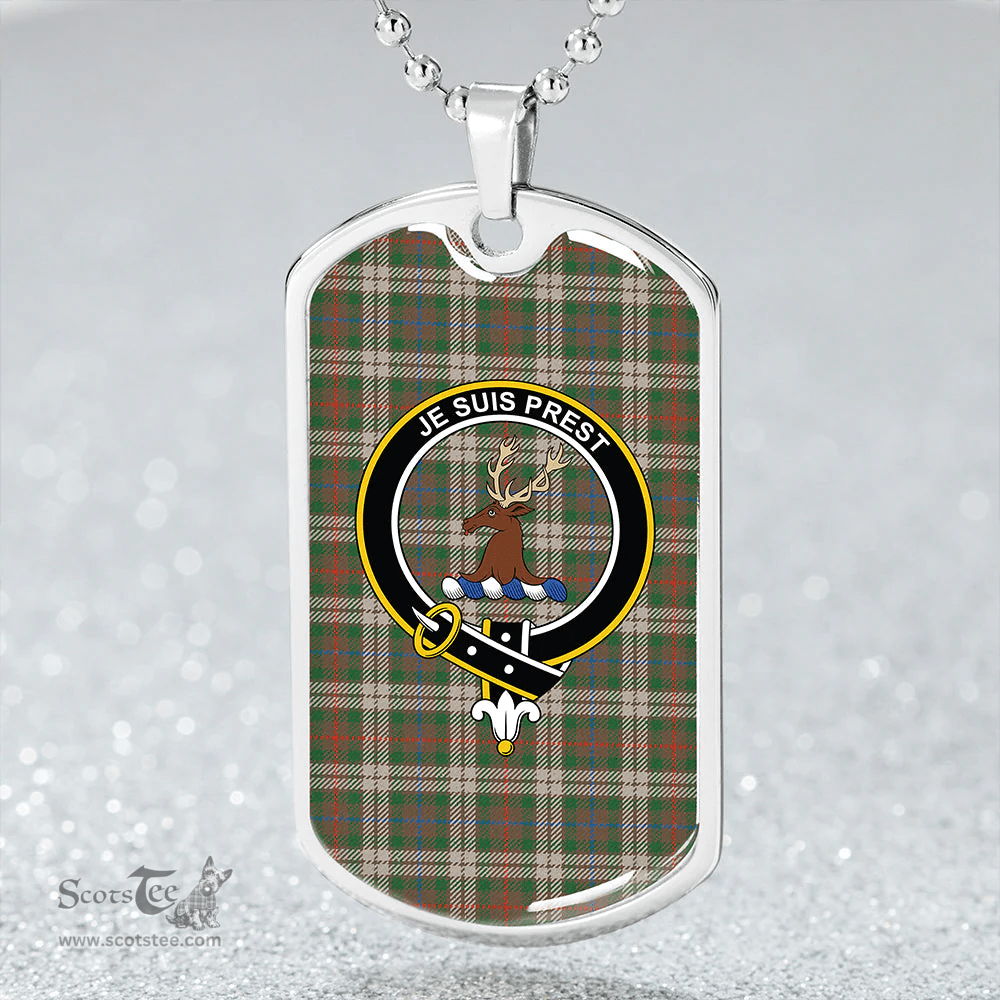 ScottishPlaid Fraser Hunting Dress Ancient Clan Tartan Dog Tag Necklace - Crest Classic Scottish Plaid Tartan Plaid