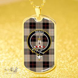 ScottishPlaid Dunlop Hunting Ancient Clan Tartan Dog Tag Necklace - Crest Classic Scottish Plaid Tartan Plaid