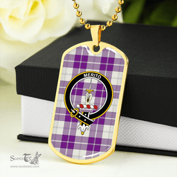 ScottishPlaid Dunlop Dress Modern Clan Tartan Dog Tag Necklace - Crest Classic Scottish Plaid Tartan Plaid