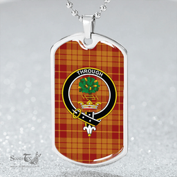 ScottishPlaid Hamilton Weatheredd Modern Clan Tartan Dog Tag Necklace - Crest Classic Scottish Plaid Tartan Plaid