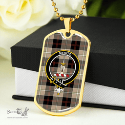 ScottishPlaid Dunlop Hunting Ancient Clan Tartan Dog Tag Necklace - Crest Classic Scottish Plaid Tartan Plaid