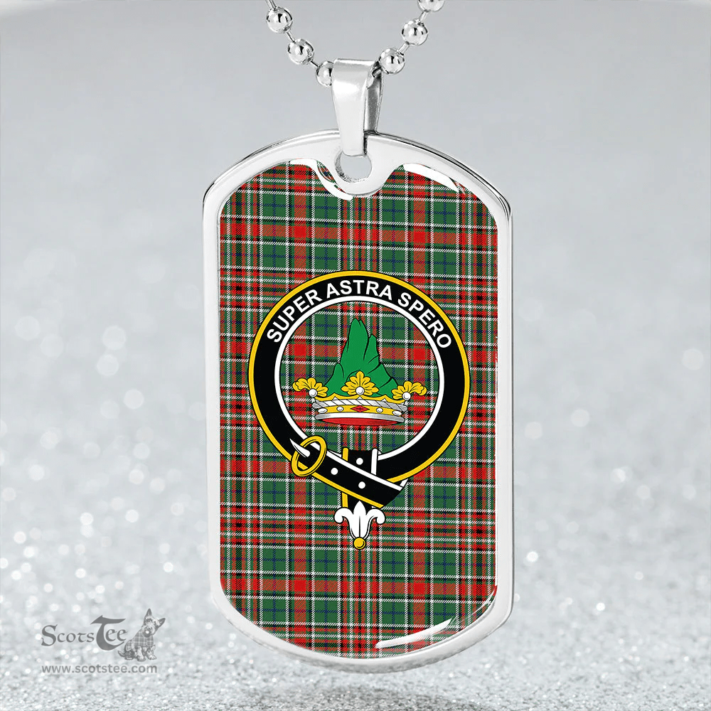 ScottishPlaid Gayre Bodyguard #2 Modern Clan Tartan Dog Tag Necklace - Crest Classic Scottish Plaid Tartan Plaid