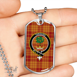 ScottishPlaid Hamilton Weatheredd Modern Clan Tartan Dog Tag Necklace - Crest Classic Scottish Plaid Tartan Plaid