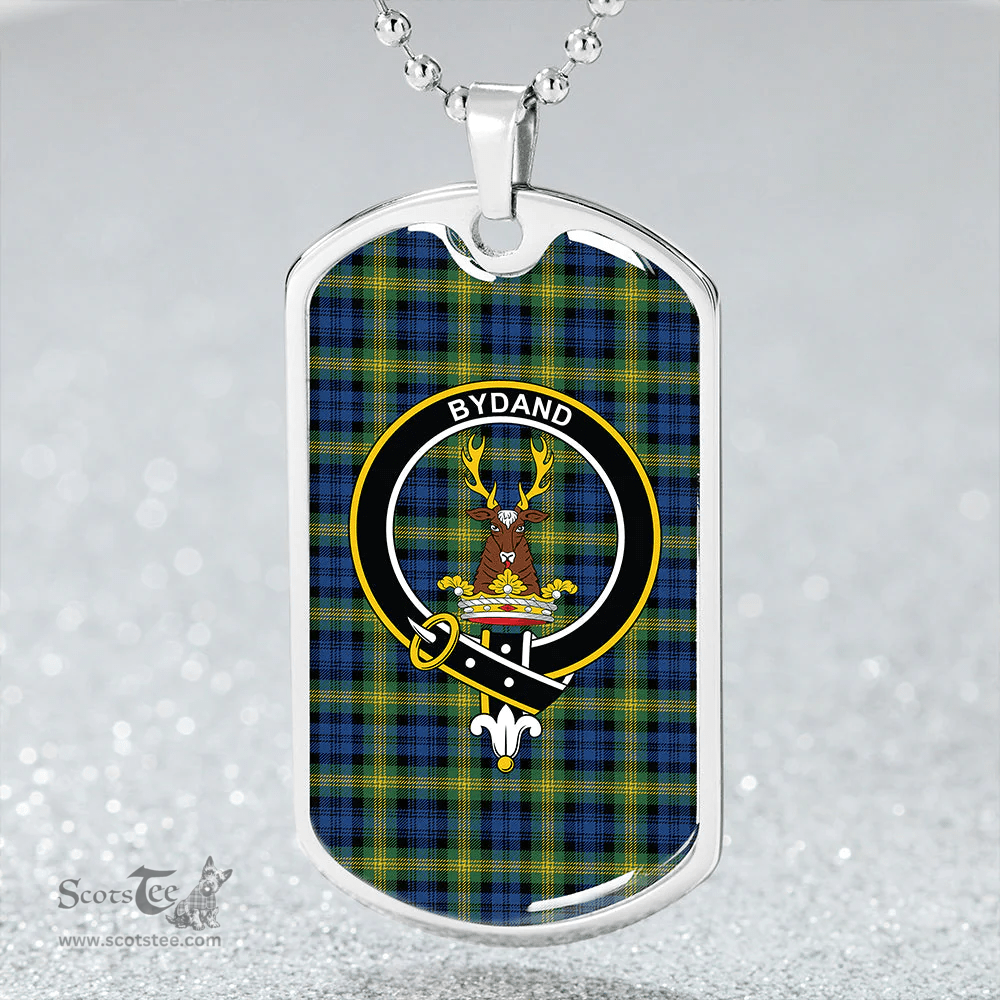 ScottishPlaid Gordon Old (Gordon 1842) Modern Clan Tartan Dog Tag Necklace - Crest Classic Scottish Plaid Tartan Plaid