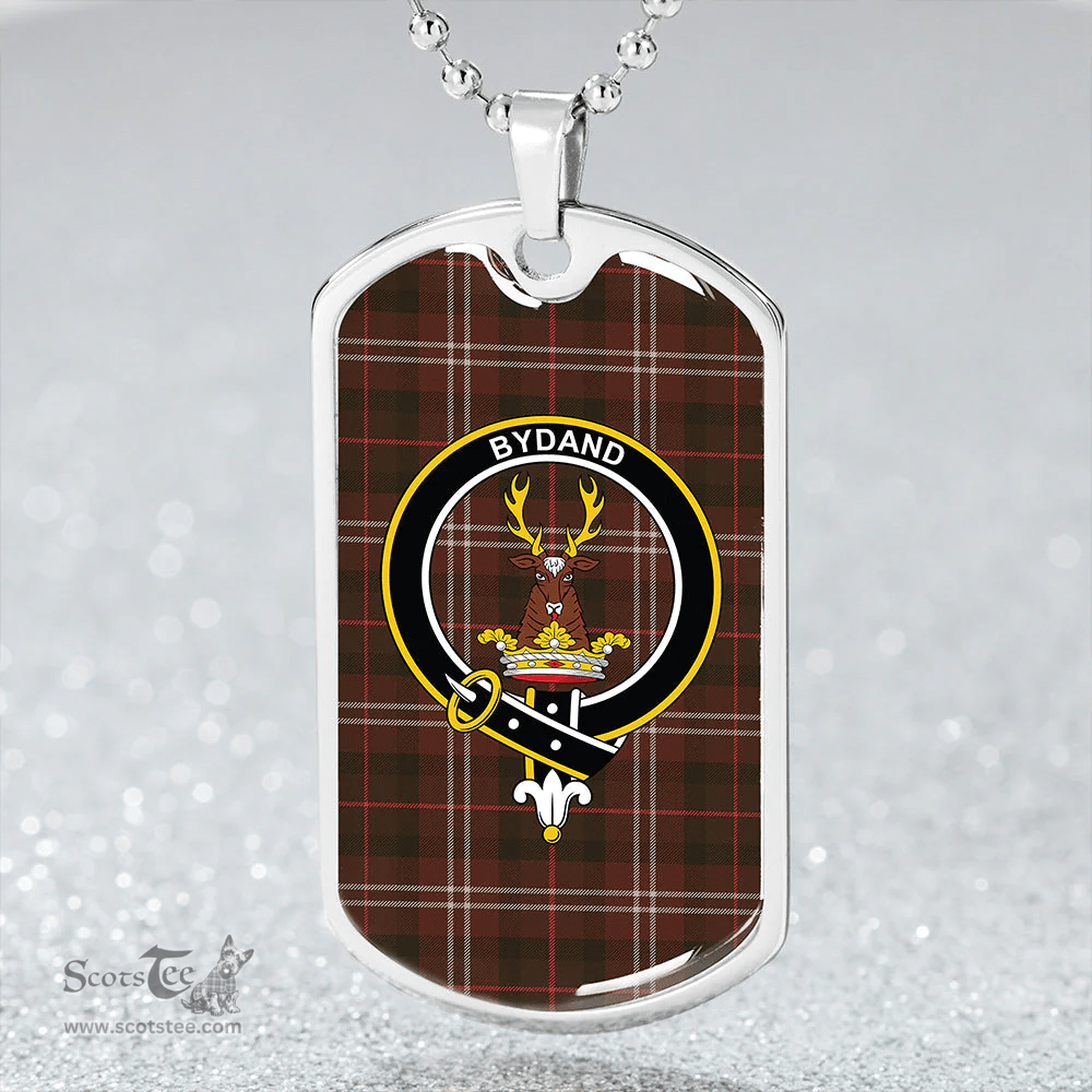 ScottishPlaid Huntly District #2 Weathered Clan Tartan Dog Tag Necklace - Crest Classic Scottish Plaid Tartan Plaid