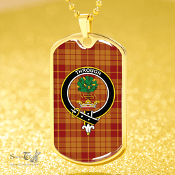 ScottishPlaid Hamilton Weatheredd Modern Clan Tartan Dog Tag Necklace - Crest Classic Scottish Plaid Tartan Plaid