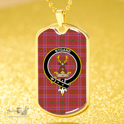 ScottishPlaid Huntly District (Marchioness of Huntly) Ancient Clan Tartan Dog Tag Necklace - Crest Classic Scottish Plaid Tartan Plaid